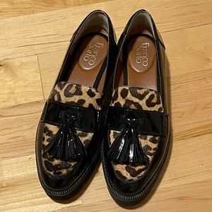 Franco Sarto loafers with real cow hair!